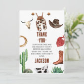 Garçons Mon premier rodéo Cowboy Carte de remercie (Debout devant)