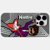 Garçons nom rockstar enfants gris coque iphone (Verso (horizontal))