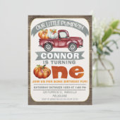 Garçons Notre Petit Citrouille Invitation d'annive (Debout devant)