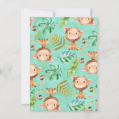 Garçons notre petit singe Carte de remerciements d (Dos)