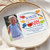 Garçons O-fish-ally une invitation d'anniversaire
