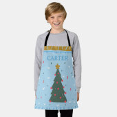 Garçons personnalisés de Noël tablier de cuisine (Porté)
