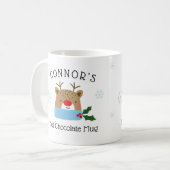 Garçons Reindeer Personnalisé Chocolat Chaud Mug (Devant gauche)