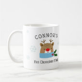 Garçons Reindeer Personnalisé Chocolat Chaud Mug (Gauche)