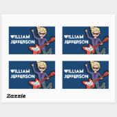 Garçons rockstar blonde nom bleu id étiquette auto (Feuille)