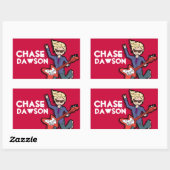 Garçons rockstar blonde nom rouge id étiquette aut (Feuille)