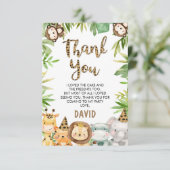 Garçons Safari Animaux Anniversaire Carte de remer (Debout devant)