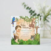 Garçons Safari Baby Shower Invitations (Debout devant)