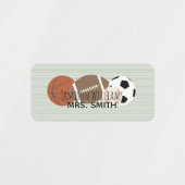 Garçons Sports Green Stripe Étiquettes imperméable (Design 1)