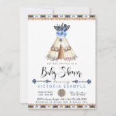 Garçons Teepee Baby Shower Invitations (Devant)