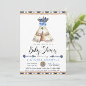 Garçons Teepee Baby Shower Invitations (Debout devant)