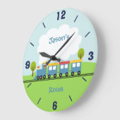 Garçons Train Wall Horloge (Angle)