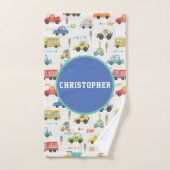 Garçons transport mignonne Nom du Motif de voiture (Serviette à main)