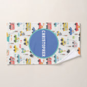 Garçons transport mignonne Nom du Motif de voiture (Serviette à main)