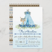 Garçons Tribal TeePee Baby Shower Invitations (Devant / Derrière)
