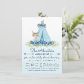 Garçons Tribal TeePee Baby Shower Invitations (Debout devant)