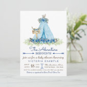 Garçons Tribal TeePee Baby Shower Invitations (Debout devant)