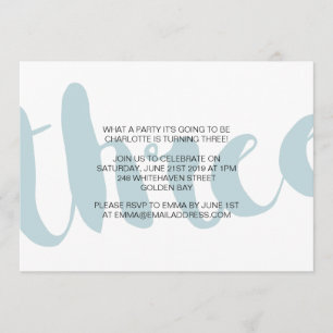 Garçons troisième invitation anniversaire