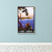 Garda Vintage Poster gerestaureerd Canvas Afdruk (Insitu (Houten vloer))