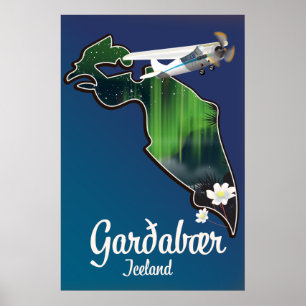 Garðabær IJsland reisposter Poster