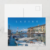Gardameer Lazise haven uitzicht briefkaart (Voorkant / Achterkant)
