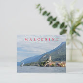 Gardameer Malcesine uitzicht briefkaart (Staand voorkant)