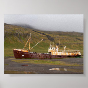 Gardar BA 64 scheepswrak Poster