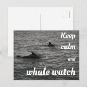 Garde calme et baleine surveillance Carte postale (Devant / Derrière)