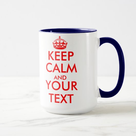 Garde calme modèle de mug combo (Droite)
