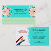 GARDE Childcare gardant les enfants le carte de (Devant / Derrière)