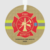 Garde-croix maltaise de pompier audacieux (dos)