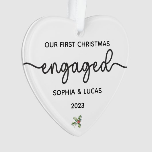 Garde de Noël Fiançailles personnalisée (devant)