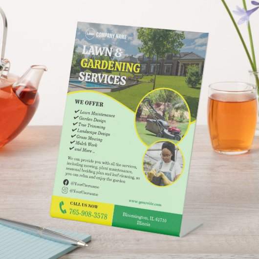 Garde de pelouse Services de jardinage Panneau de  (In SItu)