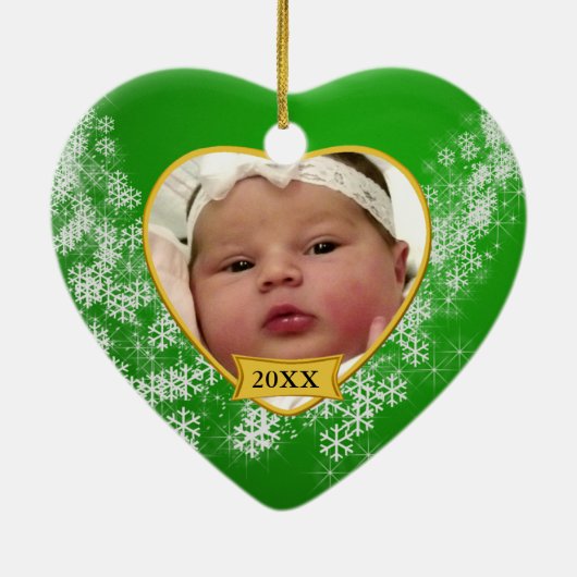 Garde de photos pour bébé ornement de Noël (Dos)