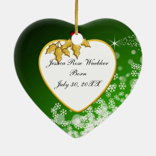 Garde de photos pour bébé ornement de Noël (Dos)