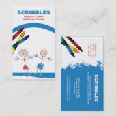 GARDE D'ENFANCE Carte de visite de garde d'enfants (Devant / Derrière)