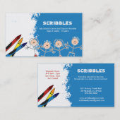 GARDE D'ENFANCE Carte de visite de garde d'enfants (Devant / Derrière)