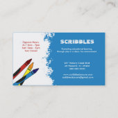 GARDE D'ENFANCE Carte de visite de garde d'enfants (Dos)