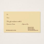 Garde d'enfants Cartes cadeaux d'affaires (Dos)