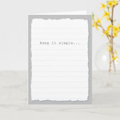 Garde-le simple Sobriété Carte d'anniversaire (Fleur jaune)