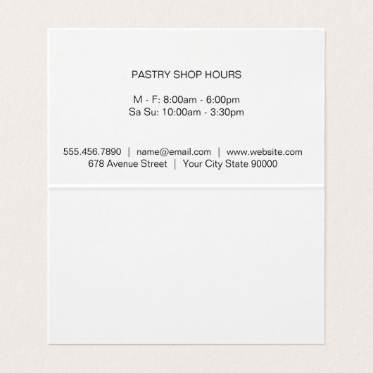 garde-manger chef visitekaartjes (Binnenkant ongevouwen)