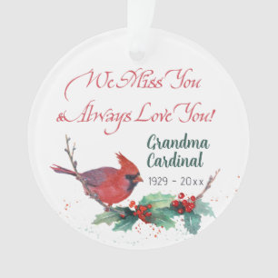 Garde-mémoire cardinale rouge personnalisée