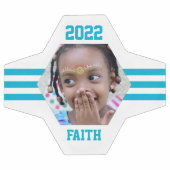 Garde photo personnalisée Turquoise bandes (Plat)