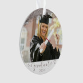 Garde-photos pour diplômés Gris de prune et Argent (devant)