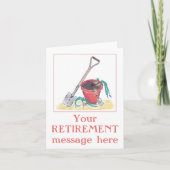 Garde Retraite peinte Carte de voeux pliée (Devant)