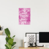 Garde ton calme et fais la fête sur un poster | fo (Bureau à domicile)