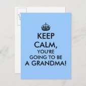 Garde ton calme Grand-mère Carte de déclaration de (Devant / Derrière)