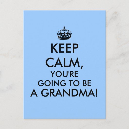 Garde ton calme Grand-mère Carte de déclaration de (Devant)