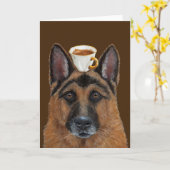 Garde van het wenskaart-Cappucino Kaart (Gele Bloem)