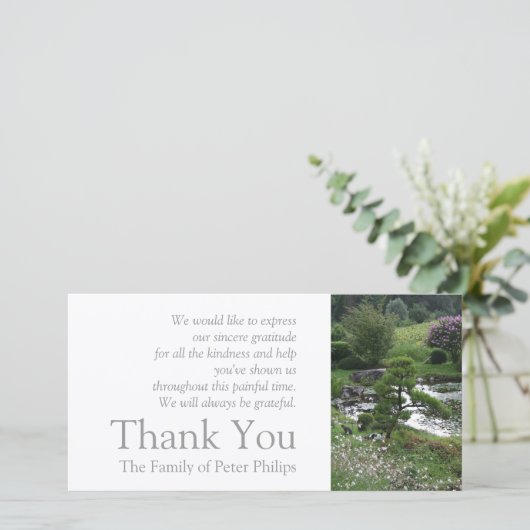 Garden 3 met sympathie voor katten 2 bedankkaart (Staand voorkant)